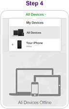 Step 4 - Select device from Device list (top left hand side)