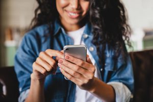 woman using smart phone