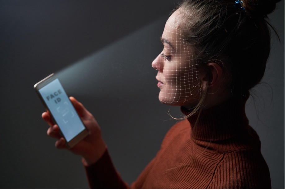 A person holding a mobile phone