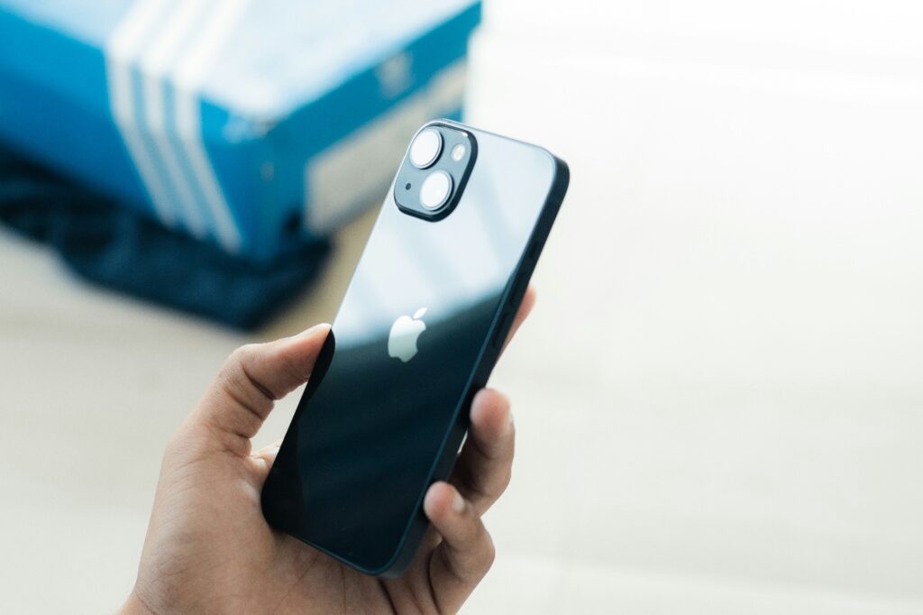 Back of black iphone 