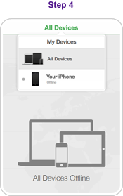 Step 4 - Select device from Device list (top left hand side)