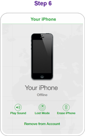 Step 6 - Select Remove from Find My iPhone (bottom of screen)
