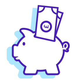 Image of a piggy bank savings icon