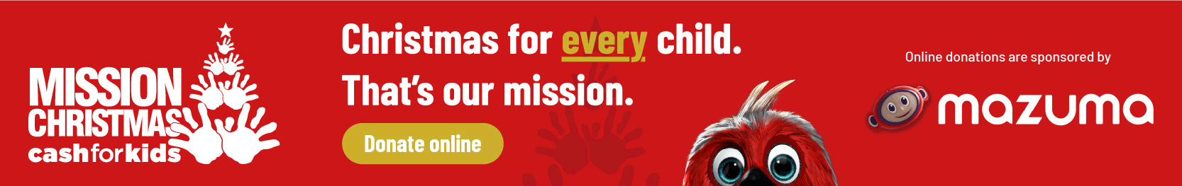 Mission Christmas - Cash for Kids Banner