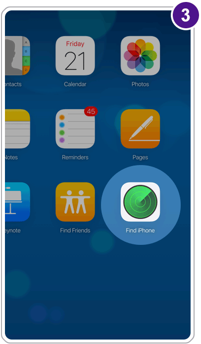 Step 3 - Select Find iPhone
