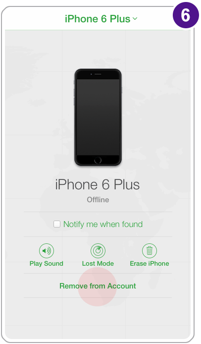 Step 6 - Select Remove from Account