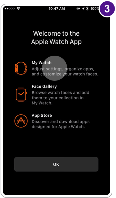Step 3 - Tap the My Watch tab